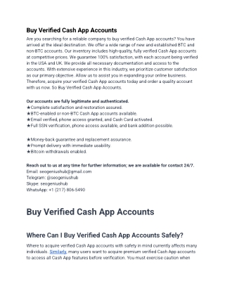 Buy Verified Cash App Accounts - Secure & Fast Transactions