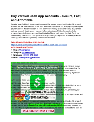 Buy Verified Cash App Accounts – Secure, Fast, and Affordable