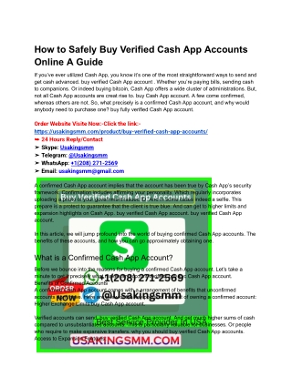 How to Safely Buy Verified Cash App Accounts Online A Guide