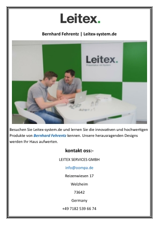 Bernhard Fehrentz  Leitex-system.de