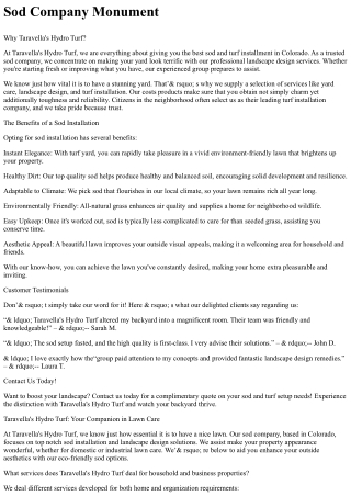 Sod Company Monument