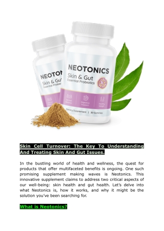 Skin Cell Turnover: The Key To Understanding And Treating Skin And Gut Issues