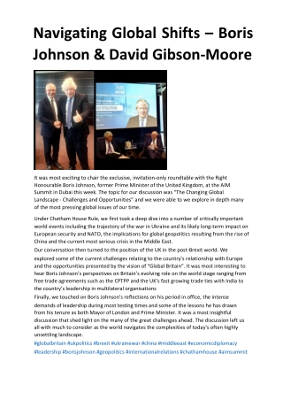 AIM Summit Dubai roundtable with David Gibson-Moore