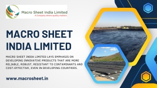 Macro Sheet: Durable Liner for Canal Lining Solutions