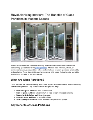 Revolutionizing Interiors_ The Benefits of Glass Partitions in Modern Spaces (1)