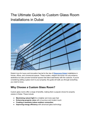The Ultimate Guide to Custom Glass Room Installations in Dubai (1)