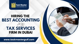 Hiring the Best Accounting and Tax Services Firm in Dubai