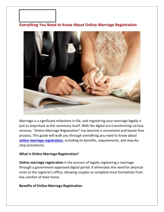Everything You Need to Know About Online Marriage Registration (1)