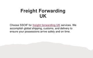 Freight Forwarding UK