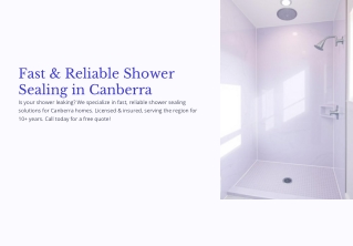 Fast & reliable shower sealing Canberra