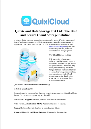 Unlimited Cloud Storage