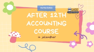 After 12th Accounting Course in Jalandhar