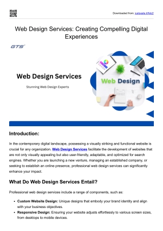 Web Design Services: Creating Compelling Digital Experiences