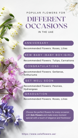 Popular Flowers for Different Occasions in the UAE