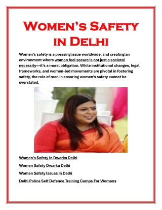 Women’s Safety in Delhi