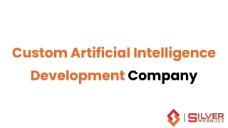 Artificial Intelligence Development Company | Silver WebBuzz