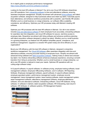 Complete HR & Payroll Software Bahrain
