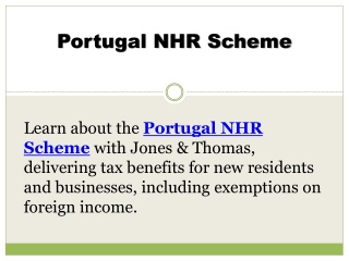Portugal NHR Scheme