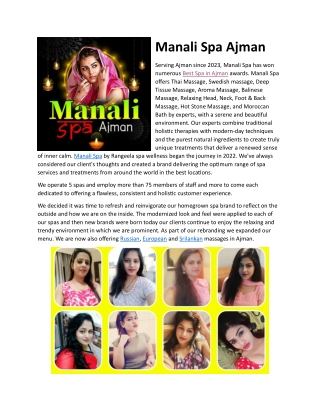 Manali Spa Ajman