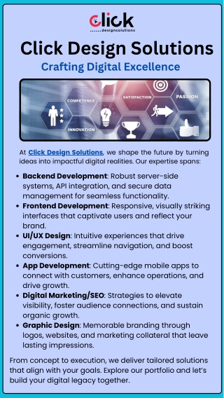 Click Design Solutions Building Your Digital Future