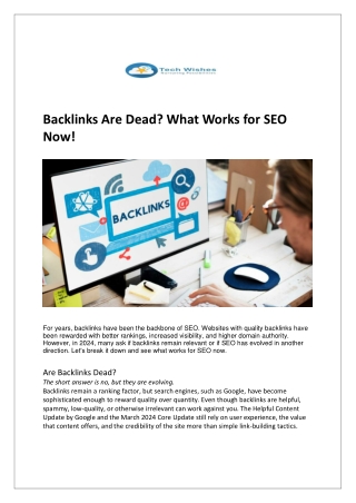 Backlinks Are Dead? What Works for SEO Now!