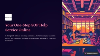 Your One-Stop SOP Help Service Online