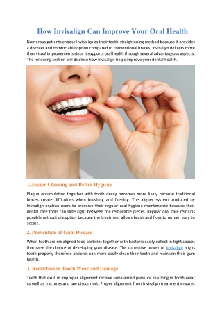 How Invisalign Can Improve Your Oral Health