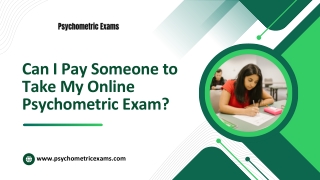 Can I Pay Someone to Take My Online Psychometric Exam?