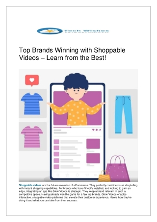 Top Brands Winning with Shoppable Videos