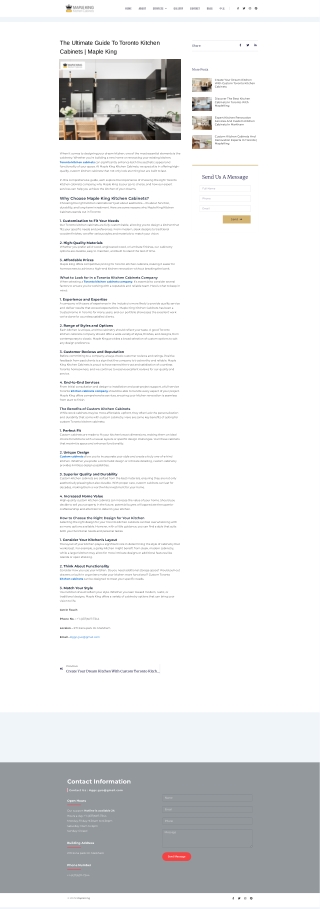 Toronto Kitchen Cabinets – High-Quality Cabinet Solutions