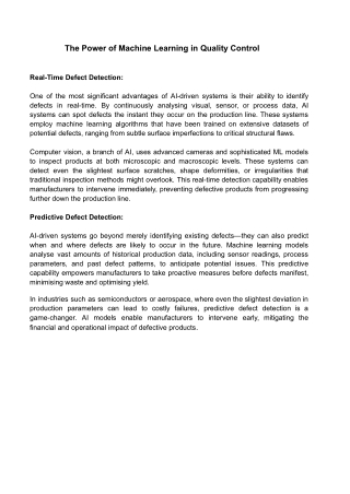 The Power of Machine Learning in Quality Control (1)