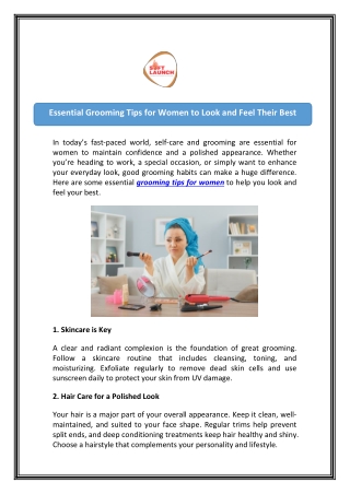 Discover Grooming Tips for Female for a Polished Look