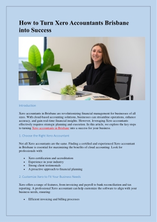 How to Turn Xero Accountants Brisbane into Success