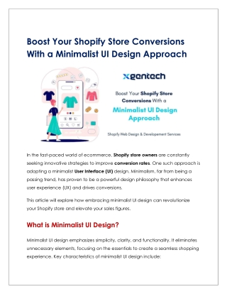 Boost Your Shopify Store Conversions With a Minimalist UI Design Approach