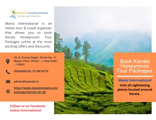 Book Kerala Honeymoon Tour Packages