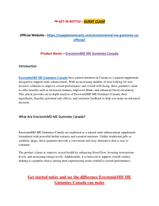 ErectoninMD ME Gummies Canada