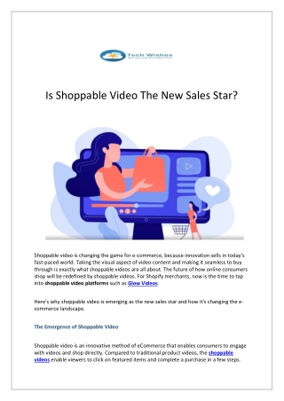 Is Shoppable Video The New Sales Star