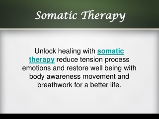 Somatic Therapy