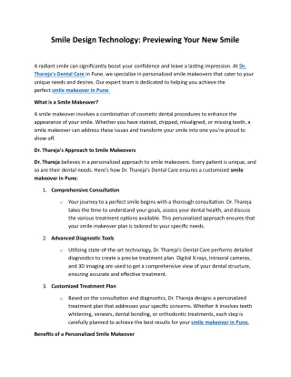Smile Design Technology Previewing Your New Smile
