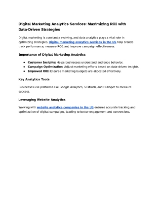 Digital Marketing Analytics Services_ Maximizing ROI with Data-Driven Strategies (2)