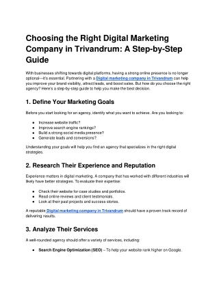 Digital Marketing Company in Trivandrum