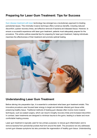 Preparing for Laser Gum Treatment Tips for Success