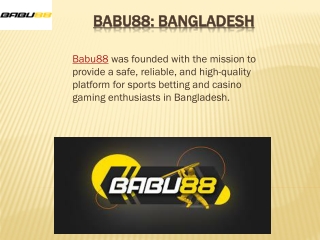 Babu88: Bangladesh's Premier Online Betting and Casino Platform