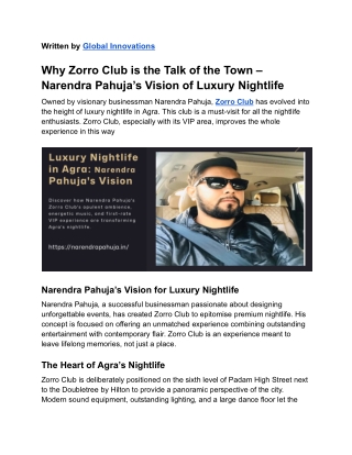 Luxury Nightlife in Agra_ Narendra Pahuja's Vision