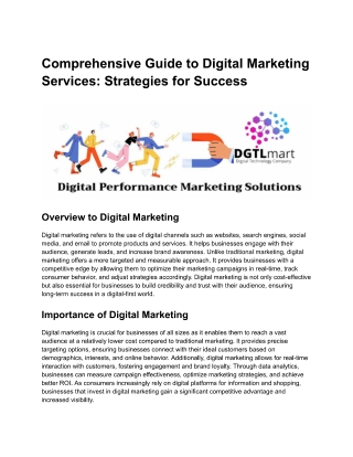 Comprehensive Guide to Digital Marketing Services Strategies for Success