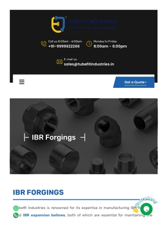 Trusted IBR Forgings Manufacturer – Precision & Performance
