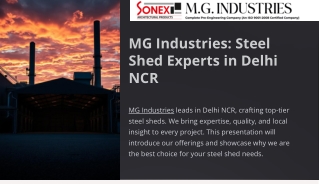 Expert Steel Sheds Manufacturer In Delhi NCR | MG Industries