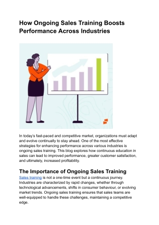 How Ongoing Sales Training Boosts Performance Across Industries