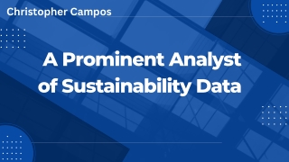 Christopher Campos Orlando: Data-Driven Sustainability Expert