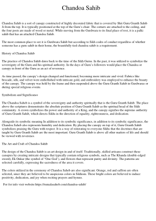 Chandoa Sahib
